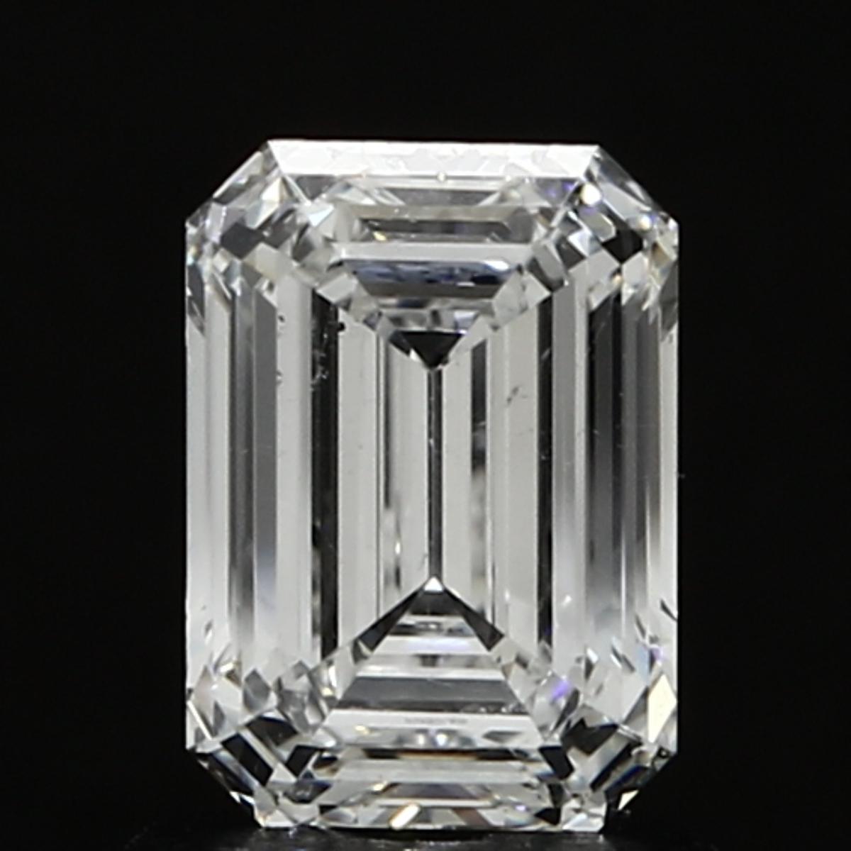 0.96 Carat F-SI1 Ideal Emerald Diamond Image 