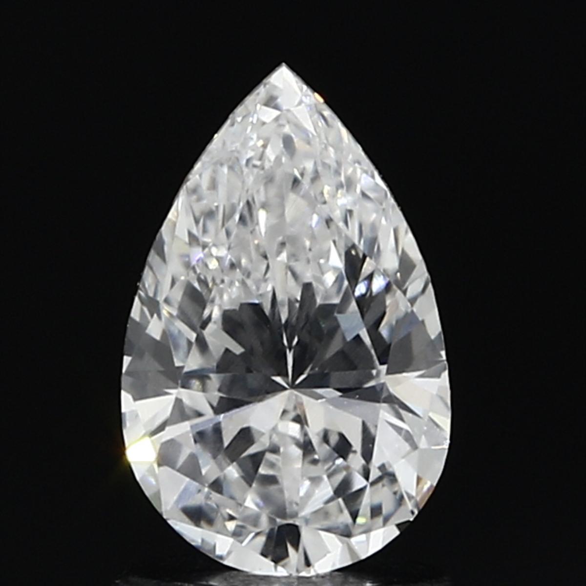 1.00 Carat D-VVS2 Ideal Pear Diamond Image 
